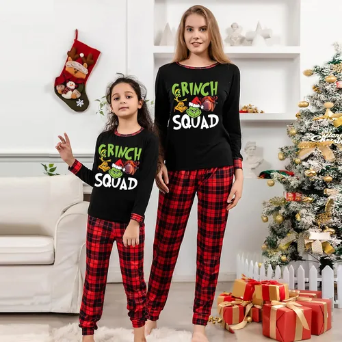 Vista 2 de Aimery Conjunto de pijamas de Navidad familiares a juego, divertidos pijamas de Navidad para parejas, mujeres y hombres, ropa de descanso, tallas