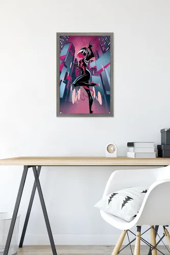 Vista 6 de Trends International Marvel Comics Ghost Spider Venom - Póster de pared de Spider-Gwen #24, 22.4 pulgadas de largo x 14.7 W, versión enmarcada