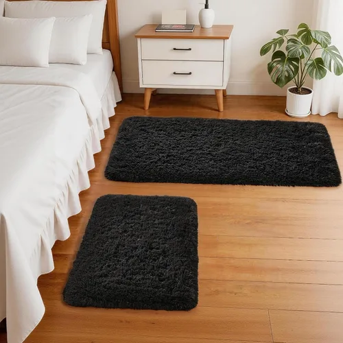 Vista 182 de Ophanie - Alfombras para sala de estar, antideslizante y suave, de felpa grandes y peludas para dormitorio, peludas para niños y niñas, decoración