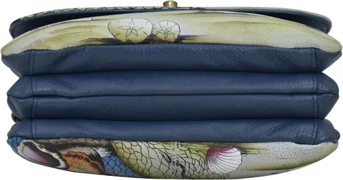 Vista 5 de Anna by Anuschka womens Anna By Anuschka Women's Hand-painted Genuine Leather Ladies Three Fold Wallet