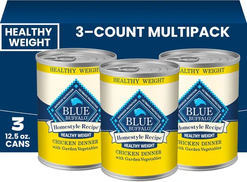 Vista 15 de Blue Buffalo Homestyle Recipe - Paquete variado de paté de comida húmeda para perros, cena de pollo y cena de carne de res con verduras de jardín