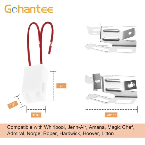 Vista 3 de gohantee Kit de 4 bloques de receptáculo de terminales de quemador, repuesto # 12001676, compatible con Kenmore Sears y Maytag