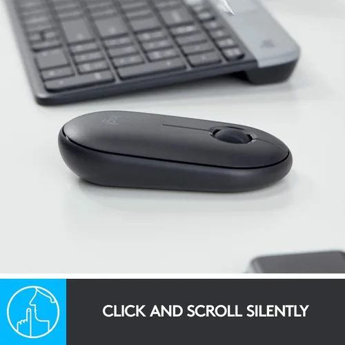 Vista 7 de Logitech Pebble i345 Ratón inalámbrico Bluetooth para iPad - Grafito