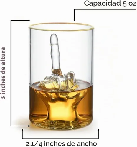 Vista 4 de Vasos de chupito personalizados – Vaso pequeño 3D de dedo medio de 4 onzas para chupitos de tequila – 1 pieza de vasos de chupito mini con vidrio