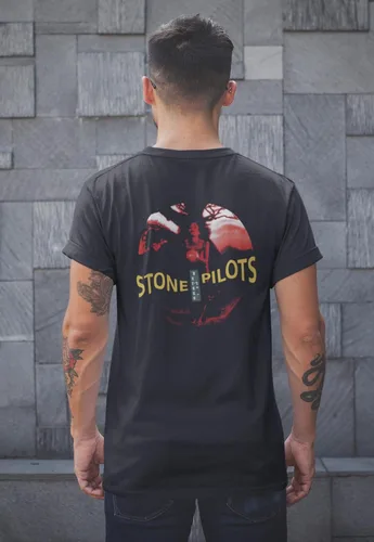 Vista 4 de Stone Temple Pilots Rock Band Logo Front & Back Print Camiseta de manga corta para adultos
