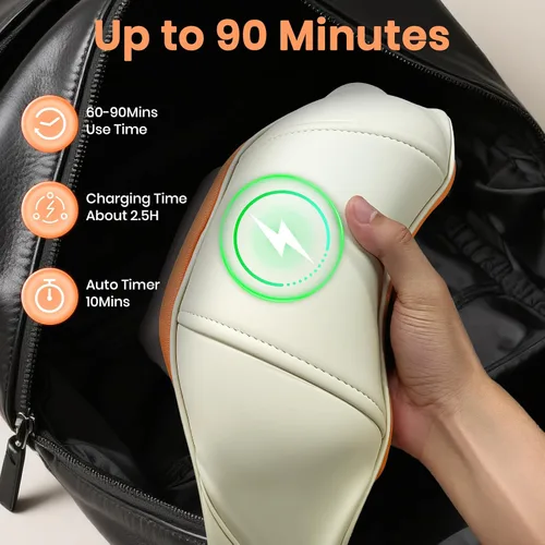 Vista 9 de Regalos para mujeres y hombres: masajeador de cuello Shiatsu con calor, masajeador de cuello sin escobillas para aliviar el dolor de tejido profundo