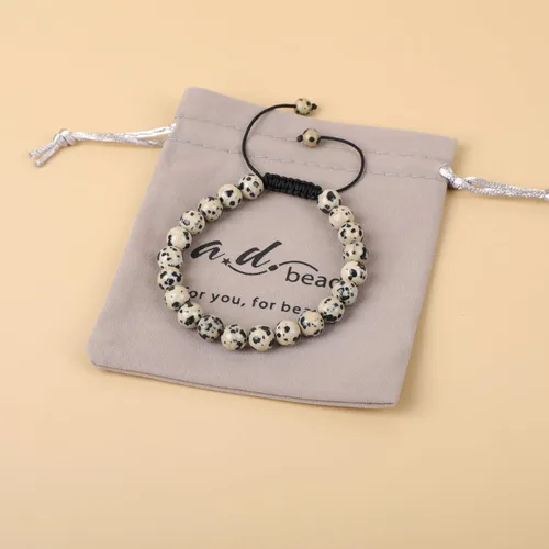 Vista 124 de AD Beads Pulseras de piedras preciosas unisex de 0.315 pulgadas (0.315 in), macramé curativo ajustable de 7 a 9 pulgadas Usa esta pulsera