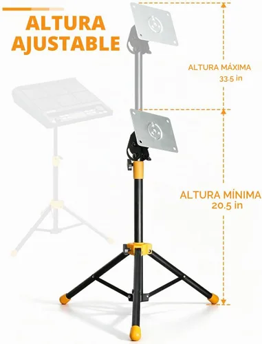 Vista 2 de Soporte de montaje electrónico PPS-75 con placa para instrumentos de percusión almohadilla de muestra/almohadilla de tambor