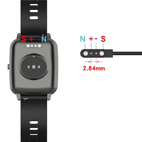 Vista 3 de Adaptador magnético de 2 pines para reloj inteligente, compatible con Willful YAMAY Letsfit Letscom Fitpolo Lintelek VeryFitPro SW021 SW023 SW025