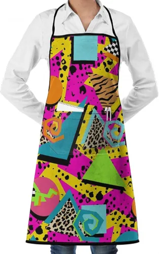 Vista 28 de Delantal unisex con cuello ajustable con bolsillos espaciosos y lazos largos