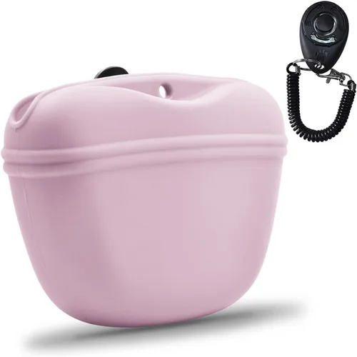 Vista 20 de AUDWUD - Bolsa de silicona para perros con cierre magnético con clip seguro Upgraded clip keeps your treat pouch secure during training.Magnetic