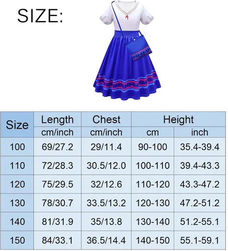 Vista 7 de GAEIOWSS Disfraz de cosplay para niñas, vestido de Isabella, vestido de Mirabel Madrigal