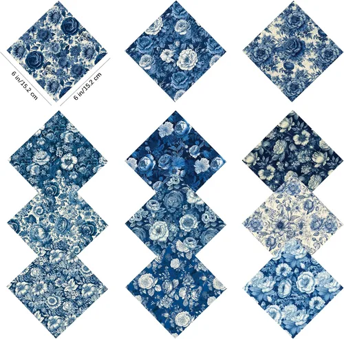 Vista 3 de Papel de cartulina floral, bloc de papel para álbum de recortes de 6 x 6 pulgadas, 24 hojas de papel de patrón de flores de una sola cara, papel