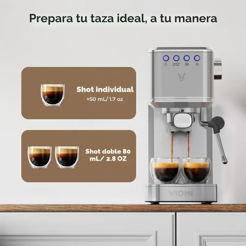 Vista 7 de VIOMI Máquina de café expreso T1A con espumador de leche, máquina