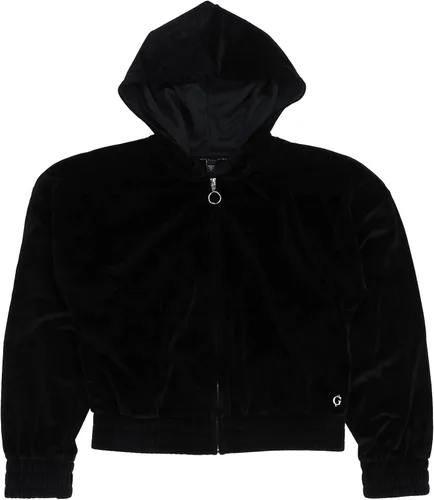 Vista 2 de GUESS Joggers de terciopelo acanalado con logotipo embriodered para niña