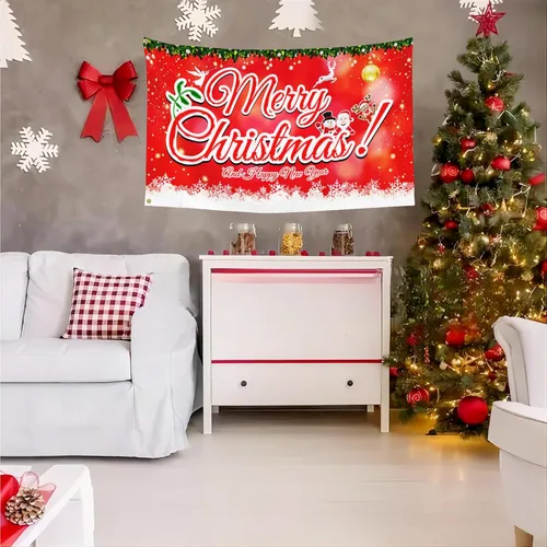 Vista 6 de NASIAN Banderas de Navidad de 3 x 5 para exteriores, banderas de Feliz Navidad de doble cara para exteriores, bandera de Feliz Año Nuevo, decoración