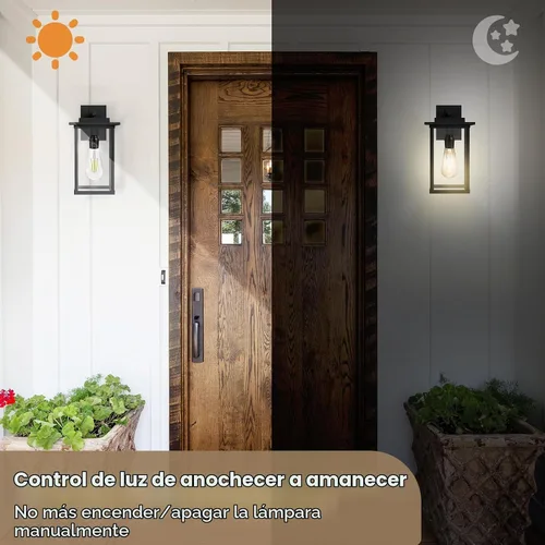 Vista 2 de SURAIELEC Portalámpara con Sensor de Luz, Portalámpara Automática del Atardecer al Amanecer con Rotación del Sensor de 360°, Adaptador de Base