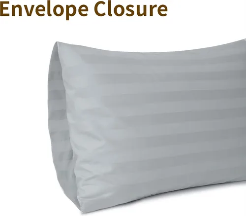 Vista 155 de Juego de 2 fundas de almohada 100% de algodón egipcio, fundas de almohada refrescantes de 400 hilos, fundas de almohada suaves y transpirables