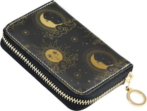 Vista 8 de Tarjetero de Tarjetas de Crédito RFID de Cuero con Cremallera Cartera para Mujeres y Niñas, Color #01, Talla única, Classic