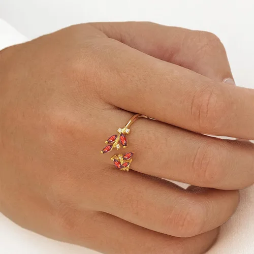 Vista 3 de Anillos delicados abiertos y ajustables para mujer, anillos apilables delicados para mujer