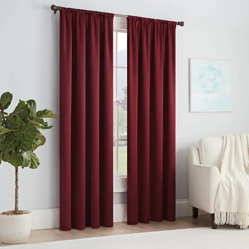 Vista 29 de Eclipse Thermapanel Cortina lisa de ventana moderna para oscurecer la habitación, con bolsillo para cortinero, para dormitorio (1 panel), 54 x 63