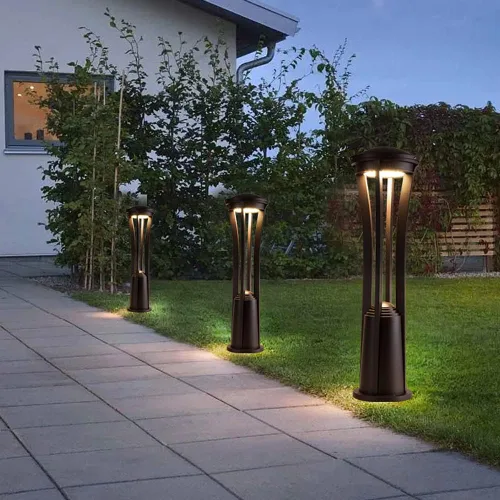 Vista 4 de Luces de poste al aire libre, lámpara de pie impermeable al aire libre, lámpara de césped LED, decoración de jardín comunitario, lámpara de paisaje