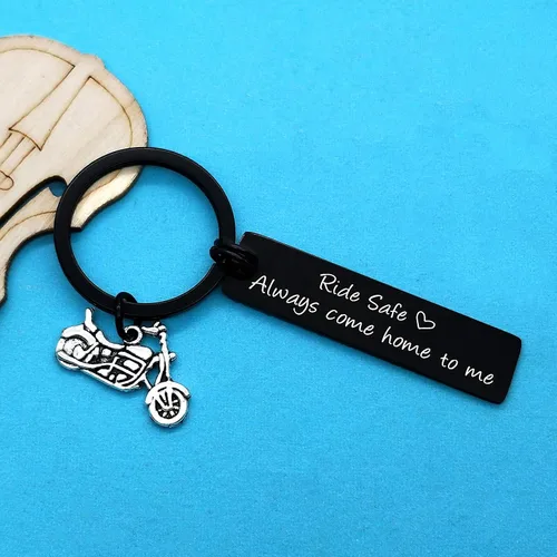 Vista 4 de Llavero seguro para motociclista, regalo de motociclista, regalo para el día del padre, día de San Valentín, regalos de Navidad, cumpleaños, llavero