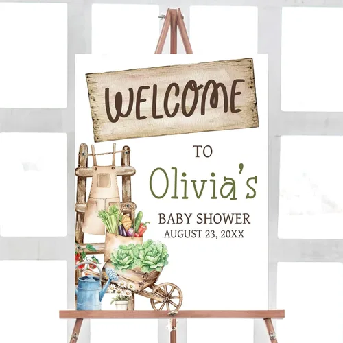 Vista 14 de Letrero de bienvenida para baby shower, personalizable, tema Berry Sweet, varios tamaños