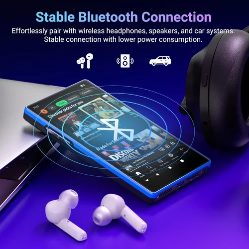 Vista 12 de MECHEN Android13 Reproductor MP3 160GB 5" 1080P IPS Bluetooth 5.0 WiFi Negro 160GB(4+32+128GB Card), 5" 720x1280 Display, Play Store for