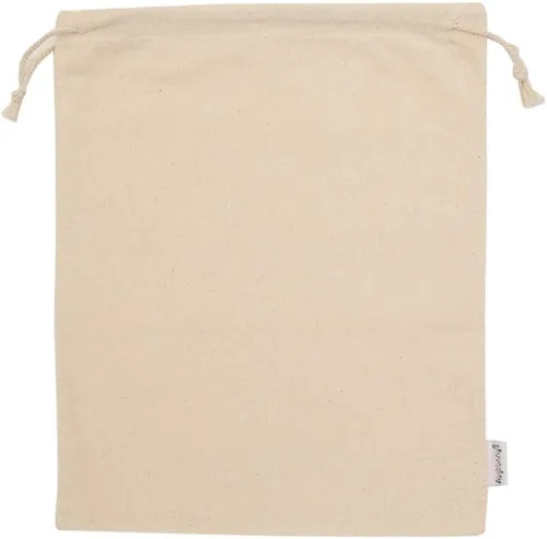 Vista 5 de Bolsas 100 % muselina de algodón con cordón, 12 unidades, M, Blanco