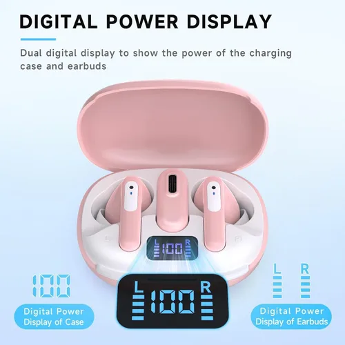 Vista 8 de RYR Auriculares inalámbricos para juegos, 20 ms de baja latencia, auriculares para juegos con micrófono con cancelación de ruido, 2.4 GHz