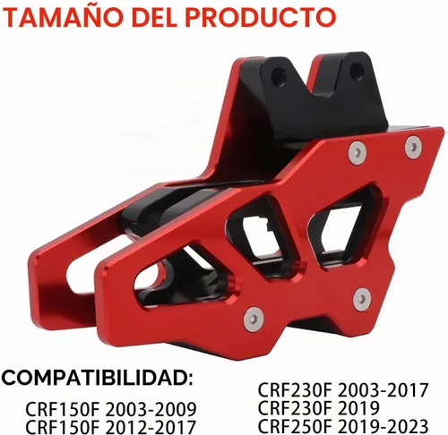 Vista 2 de AnXin Protector de guía de cadena de motocicleta CNC para CRF150F 2003-2009 2012-2017 CRF230F 2003-2017 2019 CRF250F 2019-2023 Dirt Pit Bike Rojo