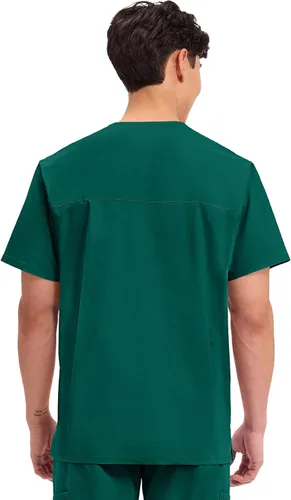 Vista 3 de Cherokee WW Professionals WW695 - Camisa de uniforme sanitario para hombre, con cuello en V