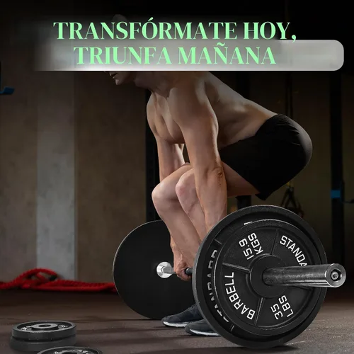 Vista 7 de Fitvids 2-Inch Olympic Cast Iron Weight Plate for Strength Training & Weightlifting, Multiple Sizes