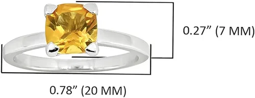 Vista 5 de YoTreasure London Blue Topaz Citrine Black Spinel Larimar Ring Solid 925 Sterling Silver Gemstone Jewelry