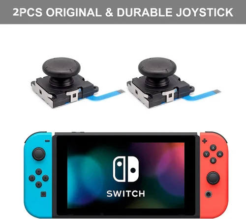 Vista 2 de Joycon Joystick de repuesto, kit de reparación Joycon, kit de herramientas de repuesto de joystick de reparación VGBUS para Switch Lite