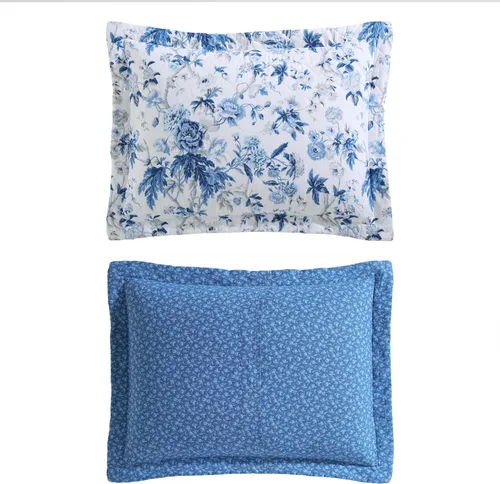 Vista 4 de Laura Ashley - Juego de edredón individual, ropa de cama reversible de algodón con funda a juego, decoración ligera del hogar para todas