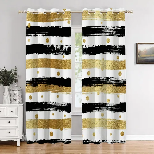 Vista 56 de Cortinas opacas de poliéster multicapa para cafetería, con diseño de diamantes, 2 unidades, 26 x 24 pulgadas