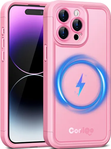 Vista 14 de COOLQO Funda magnética para iPhone 12, doble capa mate resistente a los arañazos, color negro