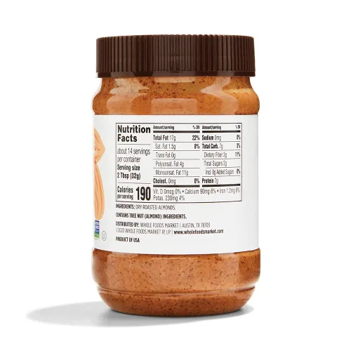 Vista 2 de 365 by Whole Foods Market, Mantequilla cremosa de almendras, 16 onzas