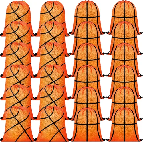 Vista 8 de Eccliy 24 bolsas de baloncesto con cordón para deportes, gimnasio, con cordón para baloncesto, regalos para adultos