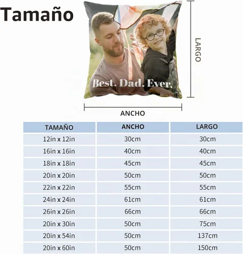 Vista 7 de Easycosy Funda de almohada de terciopelo personalizada, 12 x 12 pulgadas, foto y texto personalizados, dos lados, regalo del día del padre