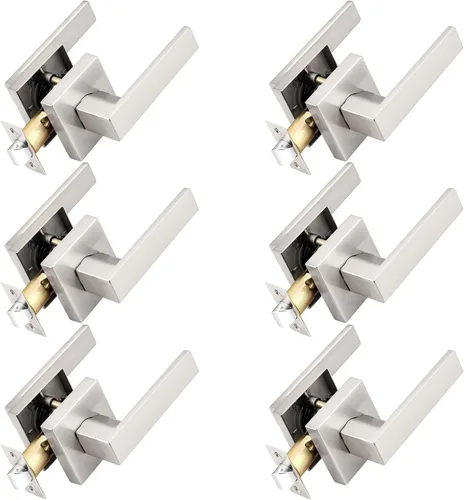 Vista 38 de Probrico Palanca de Paso Interior Negro Mate, Manija de Puerta de Pasillo y Armario sin Llave de Servicio Pesado, Herrajes de Interior Resistentes