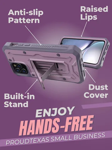 Vista 4 de ArmadilloTek Vanguard - Funda diseñada para iPhone 11 Pro Max (6.5 pulgadas) de grado militar, cuerpo completo, resistente, con función atril