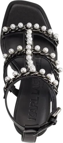 Vista 4 de Karl Lagerfeld Paris womens Midge T-strap Studded Heel Sandal