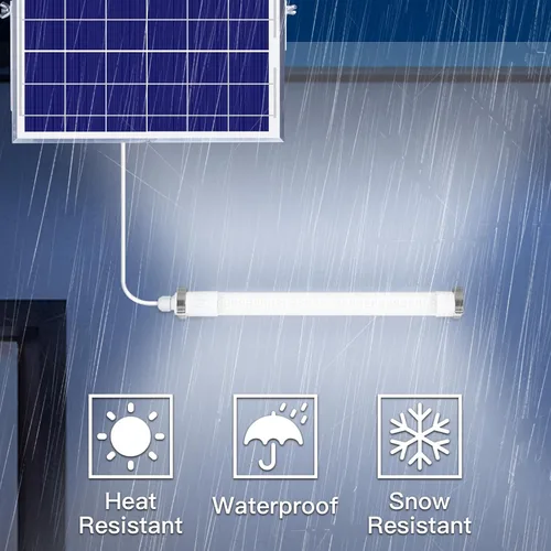 Vista 7 de MEIHONG Paquete de 2 luces solares de gallinero con temporizador LED regulable, luces solares de cobertizo, IP66 impermeable y cable de 16.4 pies