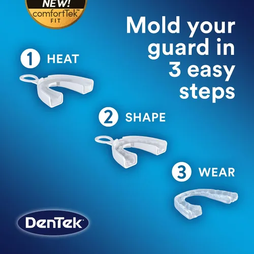 Vista 8 de DenTek Protector dental de ajuste profesional, protector bucal para rechinar dientes por la noche, 1 unidad FDA-Cleared, Mouth Guard for Grinding