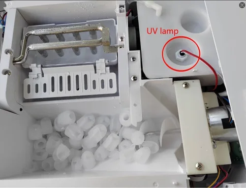 Vista 8 de Dispensador de enfriador de agua 4 en 1 de agua caliente/frío/habitación con máquina de hielo, carga inferior, capacidad diaria de 22 libras