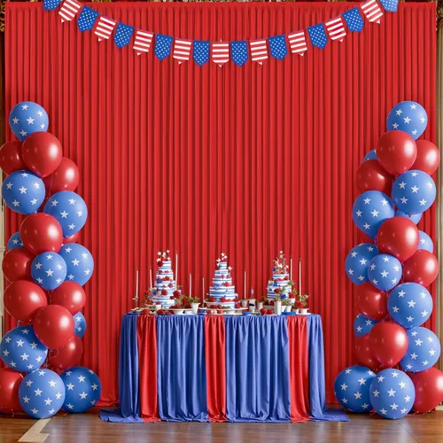Vista 38 de Paneles de cortinas de fondo negras de 10 pies x 10 pies para fiestas, fiestas de cumpleaños, sin arrugas, cortinas de telón de fondo de tela