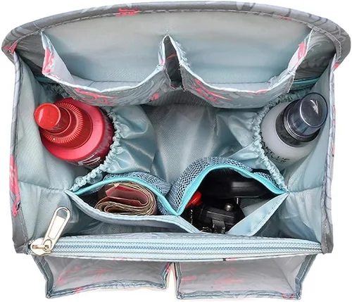 Vista 4 de HOYOFO Organizador de mochila pequeña, negro, 7.7 pulgadas de largo x 4.3 pulgadas de ancho x 10.6 pulgadas de alto, nailon impermeable, se adapta a